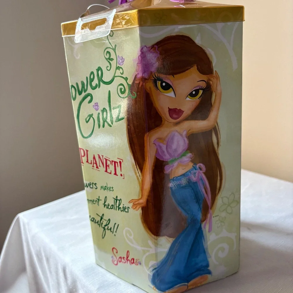 Rare 2008 Bratz Flower Girlz Sasha Doll New In Box Lavender Seeds Patch